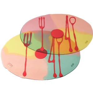 Table-Mates Extra Colour - Clear Pink, Clear Light Ruby, Clear Aqua, Clear Yellow And Matt Sorbet