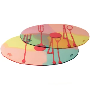 Table-Mates Extra Colour - Clear Pink, Clear Light Ruby, Clear Aqua, Clear Yellow And Matt Sorbet