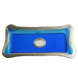 Try Tray Rectangular - Clear Blue, Matt Bronze