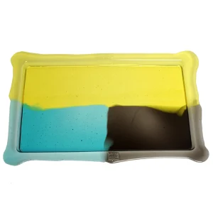Try Tray Rectangular - Clear Yellow, Aqua, Grey