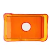 Try Tray Rectangular - Clear Orange, Matt Orange