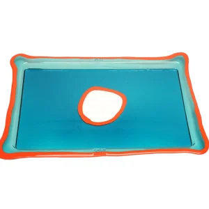 Try Tray Rectangular - Clear Emerald Green And Matt Orange