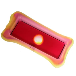 Try Tray Rectangular - Clear Fuchsia And Clear Yellow