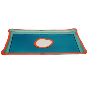 Try Tray Rectangular - Clear Emerald Green And Matt Orange