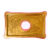 Try Tray Rectangular - Gold, Dark Salmon