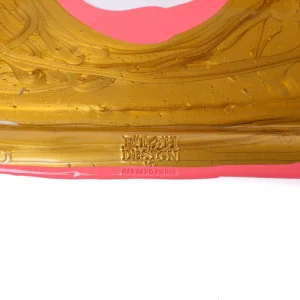 Try Tray Rectangular - Gold, Dark Salmon