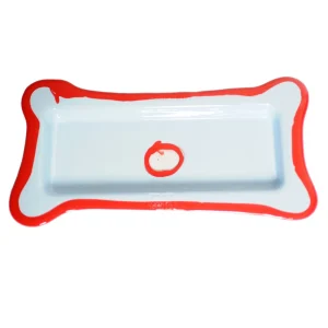 Try Tray Rectangular - Matt Pastel Blue And Coral