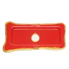 Try Tray Rectangular - Matt Red, Gold