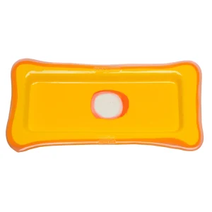 Try Tray Rectangular - Matt Yellow, Clear Fuchsia