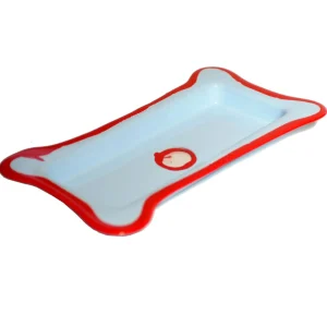 Try Tray Rectangular - Matt Pastel Blue And Coral