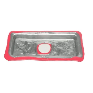 Try Tray Rectangular - Silver And Matt Fuchsia