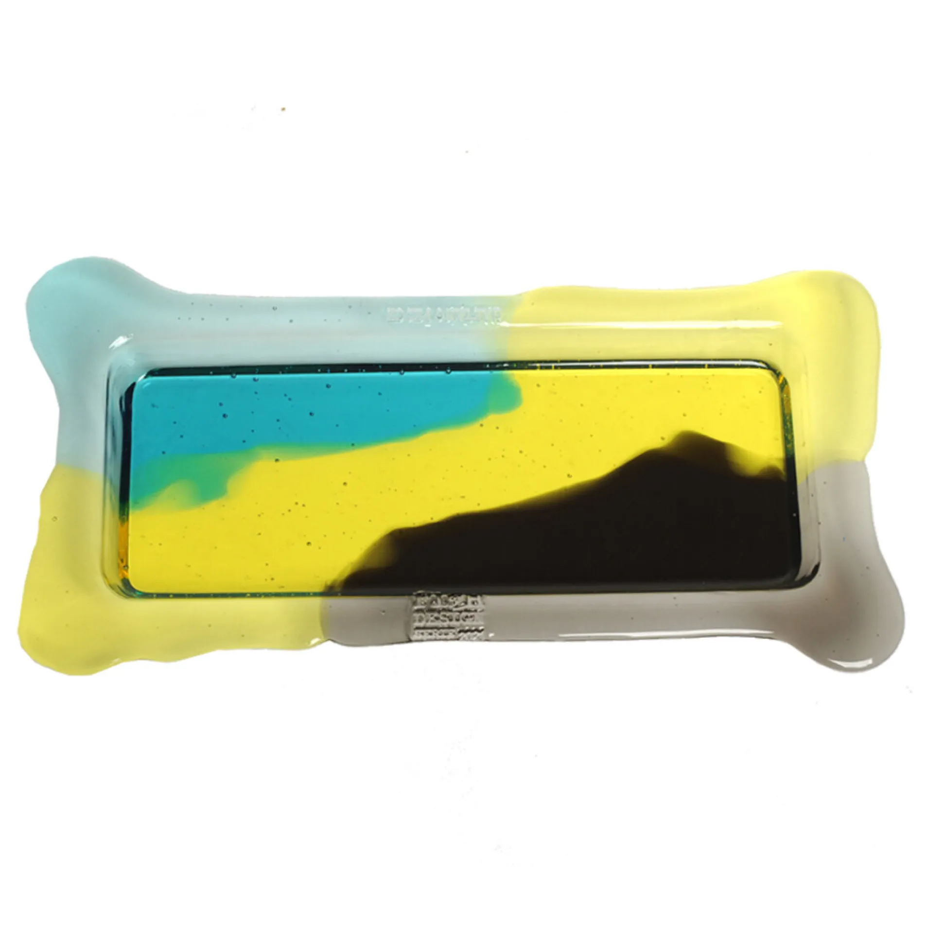 try_tray_rectangular_diag_1.webp Try Tray Rectangular Diag - Clear Yellow, Aqua, Grey