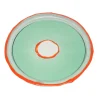 Try Tray Round - Clear Aqua And Matt Orange