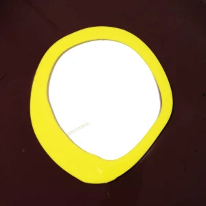 Try Tray Round - Clear Fumè, Fluo Yellow