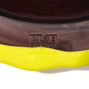 Try Tray Round - Clear Fumè, Fluo Yellow