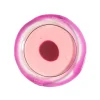 Try Tray Round - Clear Light Ruby, Clear Fuchsia