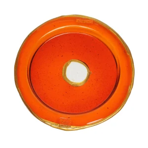 Try Tray Round - Clear Orange, Gold