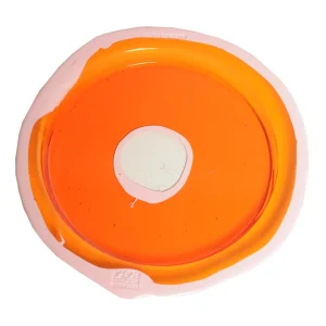 Try Tray Round - Clear Orange And Matt Pastel Pink