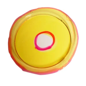 Try Tray Round - Clear Yellow And Clear Fuchsia