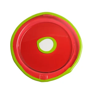 Try Tray Round - Dark Ruby And Matt Acid Green