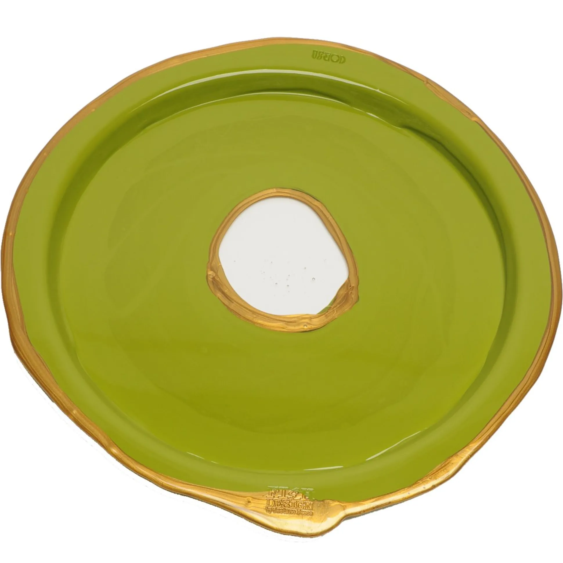 try_tray_round__matt_dust_0.webp Try Tray Round - Matt Dust Green And Gold