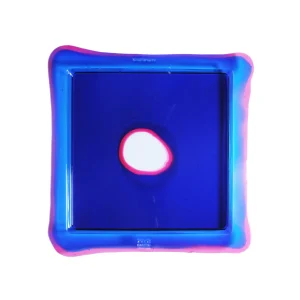 Try Tray Square - Blue, Clear Fuchsia