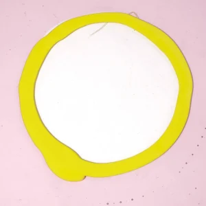 Try Tray Square - Clear Antique Pink, Fluo Yellow