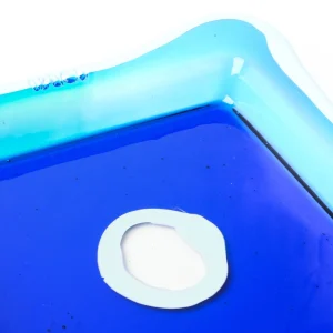 Try Tray Square - Clear Blue And Matt Pastel Blue
