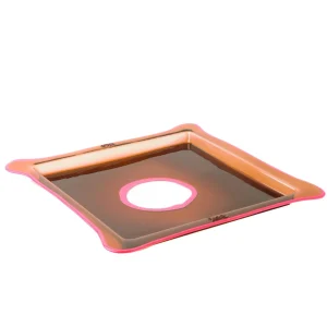 Try Tray Square - Clear Brown And Matt Fuchsia