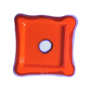 Try Tray Square - Matt Orange, Clear Purple