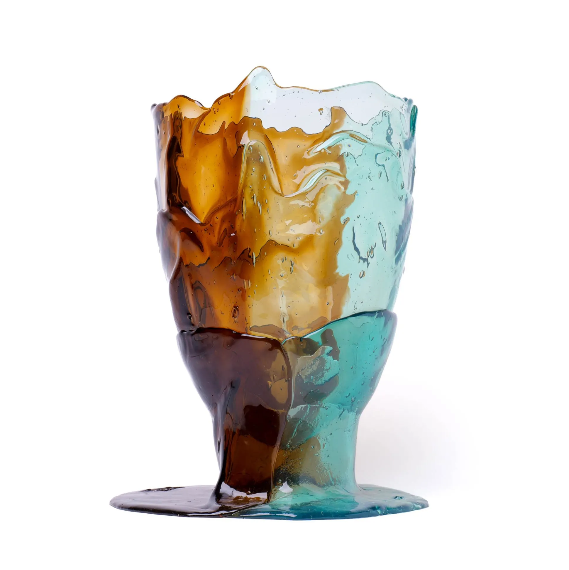 twins_c_vase__aqua_brown_0.webp Twins C Vase - Aqua, Brown