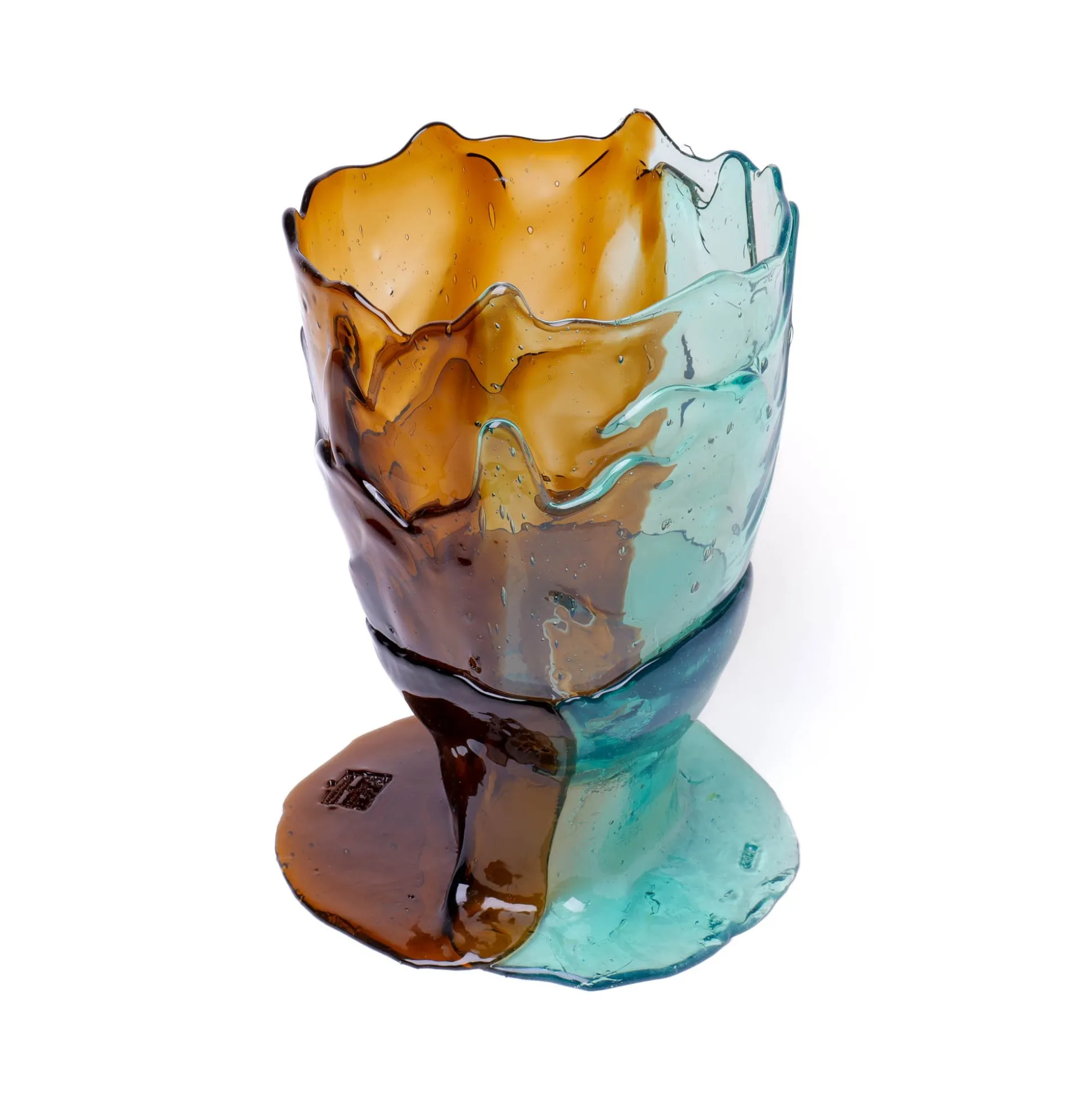 twins_c_vase__aqua_brown_2.webp Twins C Vase - Aqua, Brown