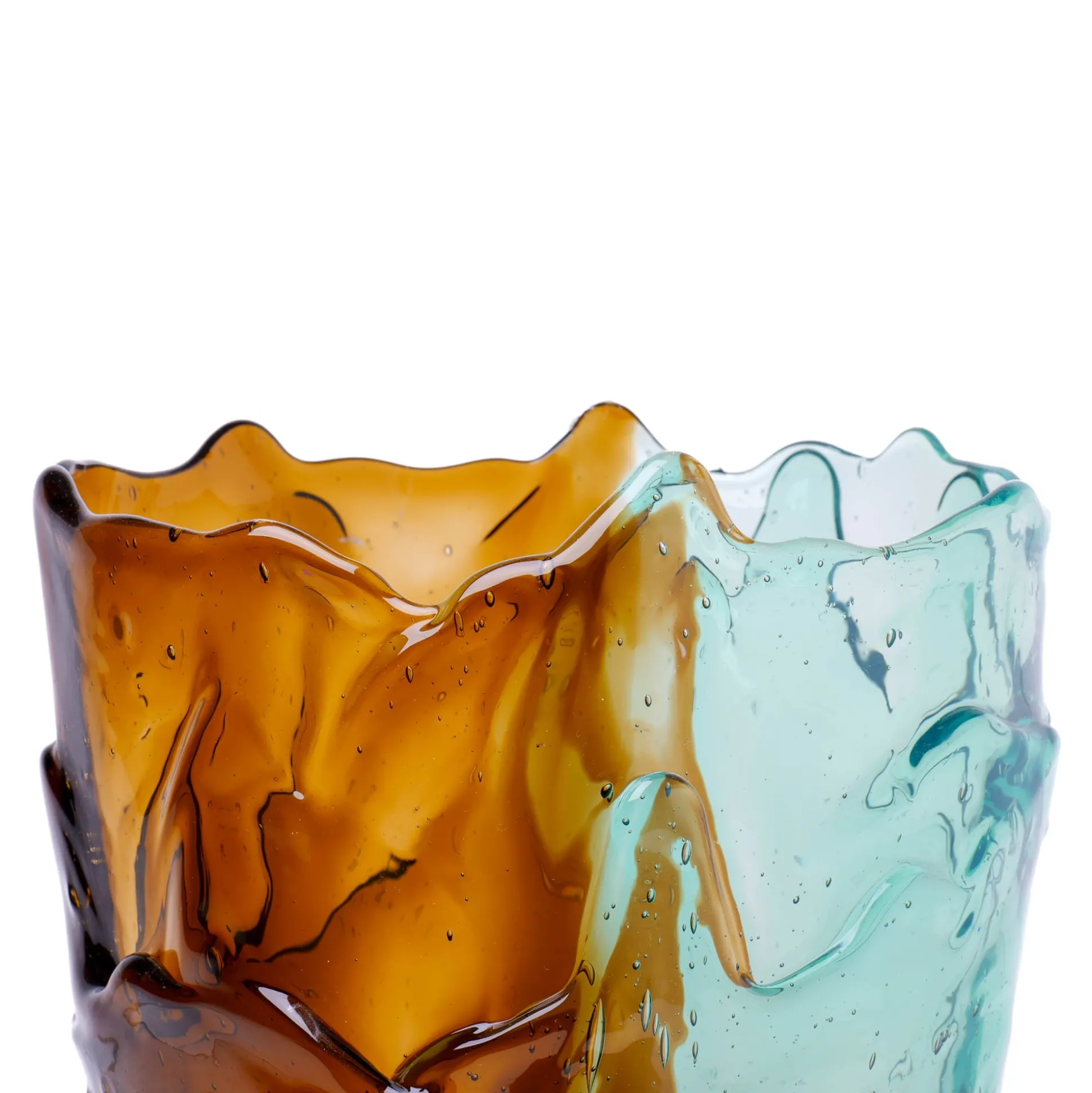 twins_c_vase__aqua_brown_4.webp Twins C Vase - Aqua, Brown