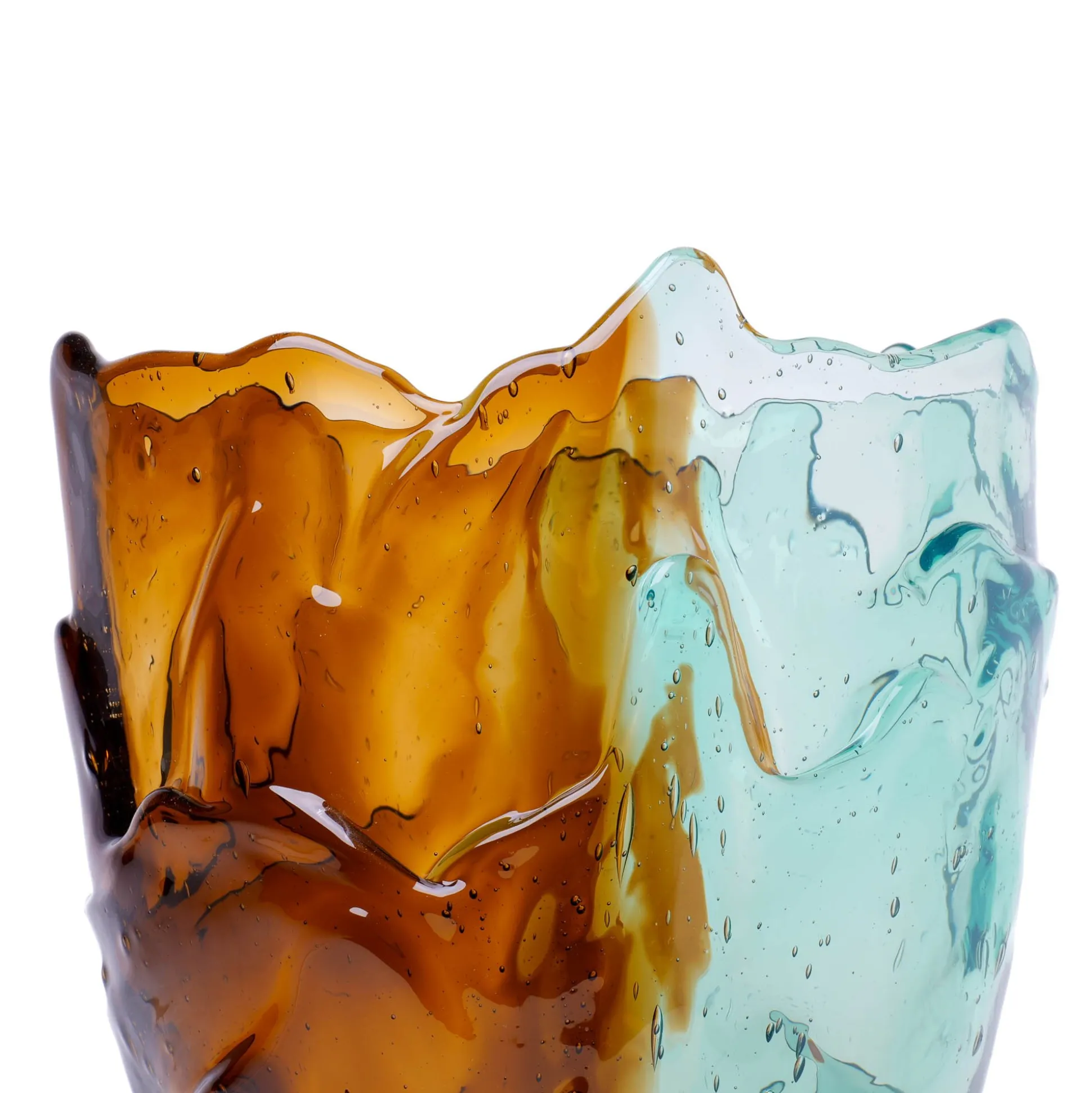 twins_c_vase__aqua_brown_5.webp Twins C Vase - Aqua, Brown