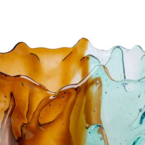 Twins C Vase - Aqua, Brown