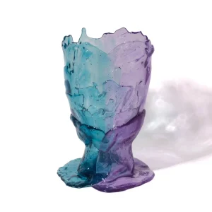 Twins C Vase - Clear Aqua, Lilac