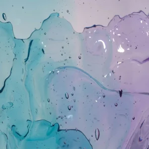 Twins C Vase - Clear Aqua, Lilac