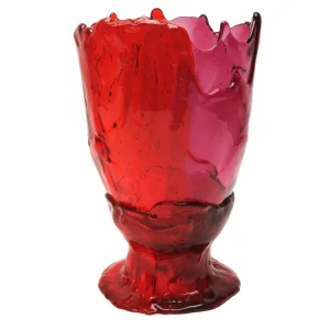 Twins C Vase - Clear Red And Clear Fuchsia