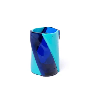 Twirl Vase - Clear Blue, Turquoise