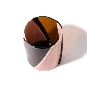 Twirl Vase - Clear Brown, Matt Salmon