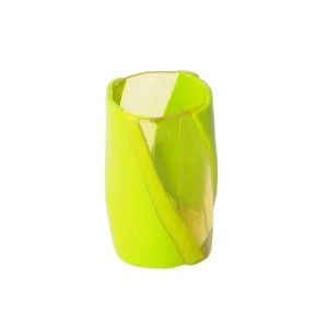 Twirl Vase - Clear Yellow, Matt Lime