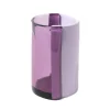 Two Lines Vase - Clear Lilac And Matt Lilac