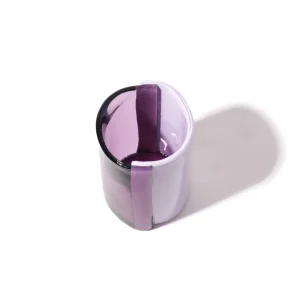 Two Lines Vase - Clear Lilac And Matt Lilac